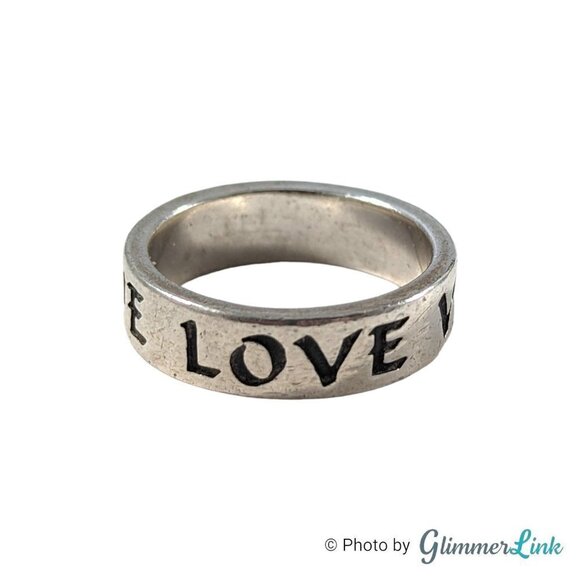 Vintage James Avery True Love Waits Size 6.75 US Sterling Silver Band Ring - Picture 1 of 10